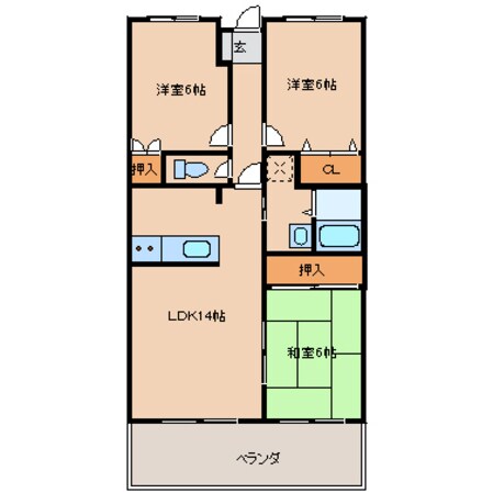 グランコート鈴の宮の物件間取画像